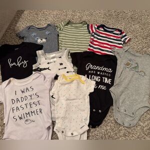 Baby boy 0-3 months onesies